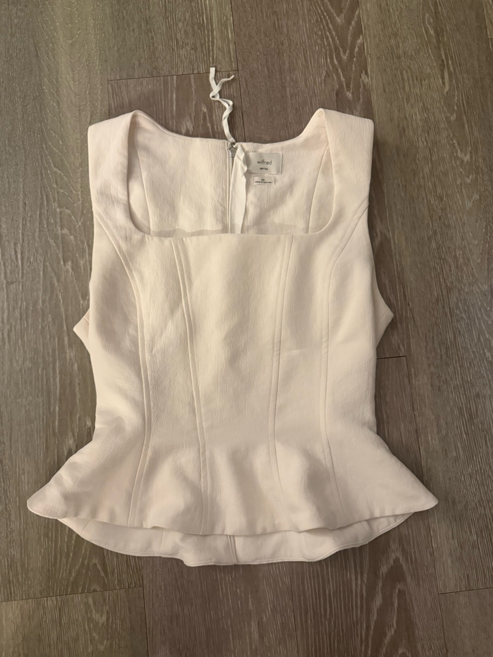Aritzia Wilfred Rhodora Bustier Light Birch XS